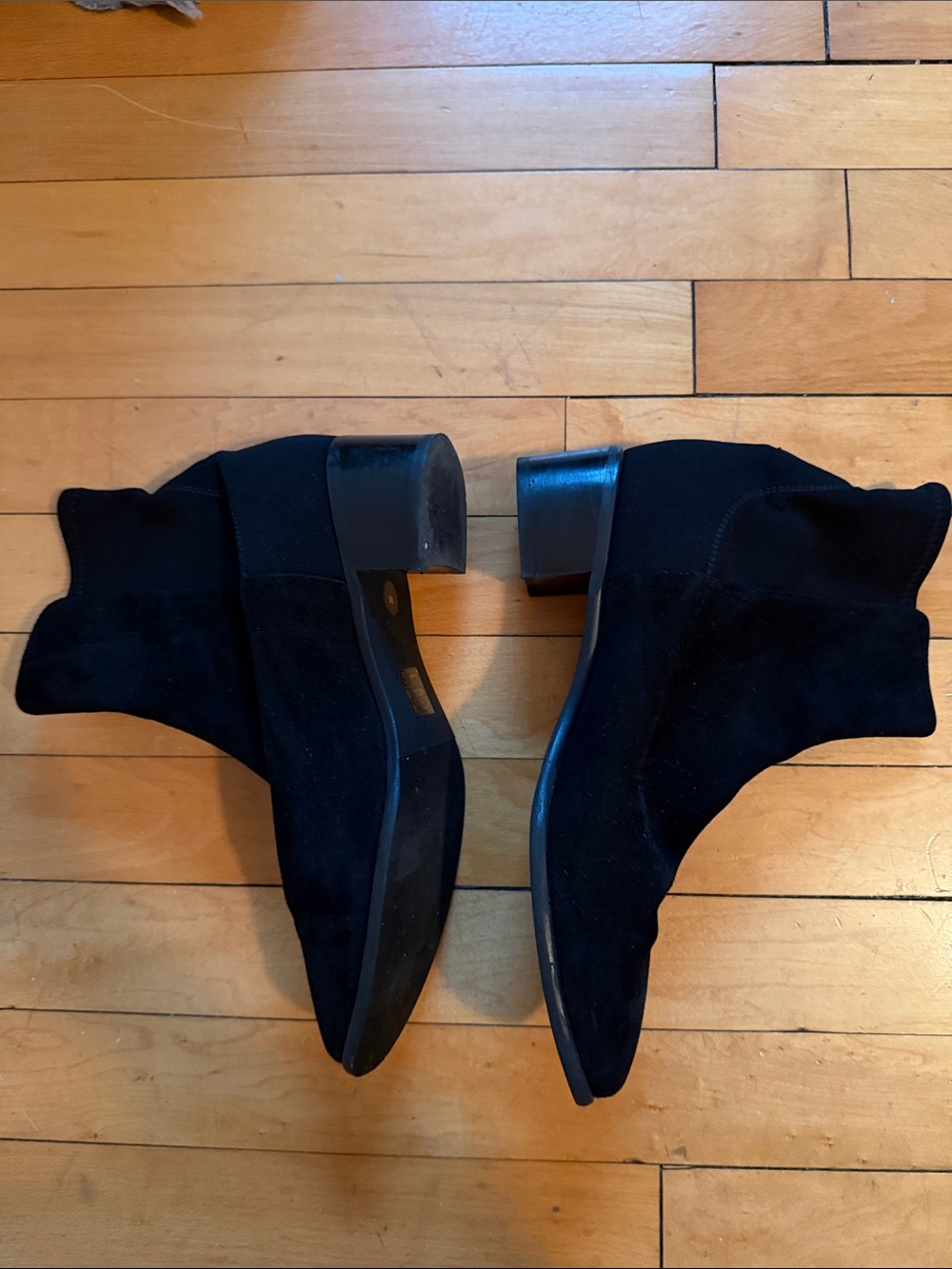 Stuart Weitzman Black Suede Ankle Booties